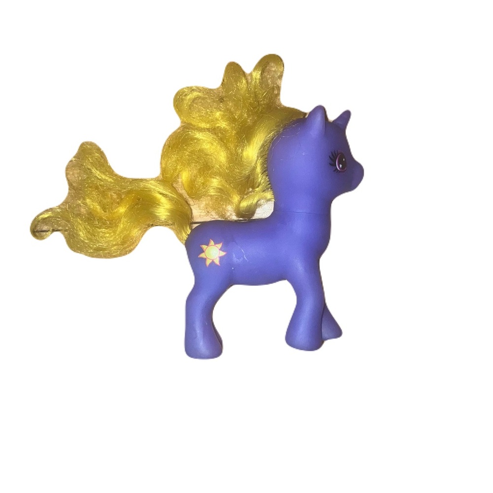 Purple and Yellow Toy Pony